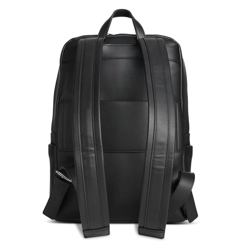 ALFANI Backpack Black Faux Leather Workwear Travel Business School $99